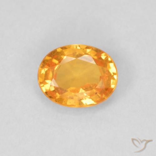 0.40ct Natural mel de laranja Granada espessartita, oval, VS