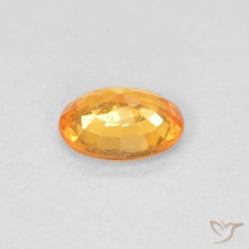 Granada espessartita mel de laranja Natural 0.40ct, oval, VS