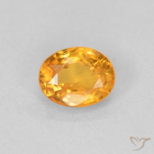 0.46ct Natural Laranja Médio Granada espessartita, oval, VS-SI