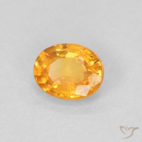 Granada espessartita Laranja Médio Natural 0.46ct, oval, VS-SI
