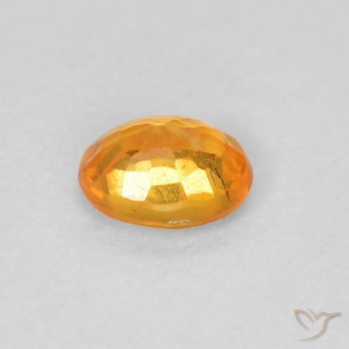 Granada espessartita Laranja Médio Natural 0.46ct, oval, VS-SI