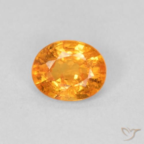 0.49ct Natural mel de laranja Granada espessartita, oval, VS-SI