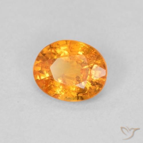 Granada espessartita mel de laranja Natural 0.49ct, oval, VS-SI