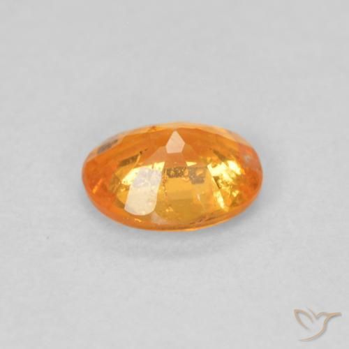 Granada espessartita mel de laranja Natural 0.49ct, oval, VS-SI