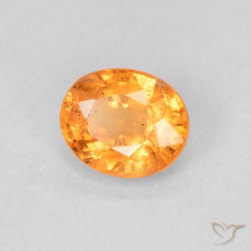Granada espessartita mel de laranja Natural 0.54ct, oval, VS-SI