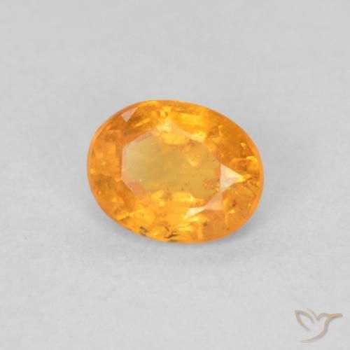 Granada espessartita Laranja Intenso Natural 0.48ct, oval, VS-SI