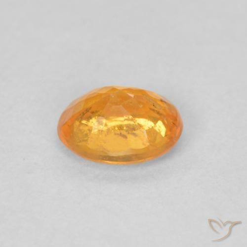 Granada espessartita Laranja Intenso Natural 0.48ct, oval, VS-SI