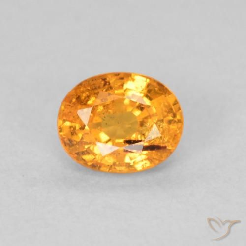 0.55ct Natural mel de laranja Granada espessartita, oval, VS-SI