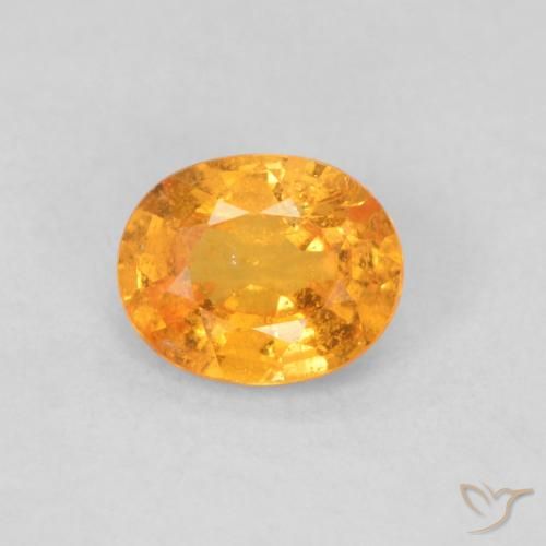 0.48ct Natural Laranja Médio Granada espessartita, oval, VS-SI