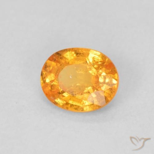 Granada espessartita Laranja Médio Natural 0.48ct, oval, VS-SI