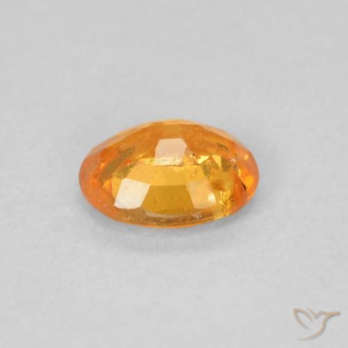 Granada espessartita Laranja Médio Natural 0.48ct, oval, VS-SI