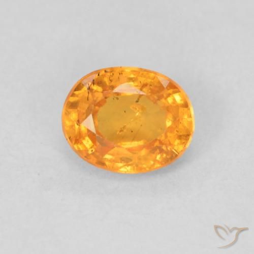 0.56ct Natural mel de laranja Granada espessartita, oval, VS-SI