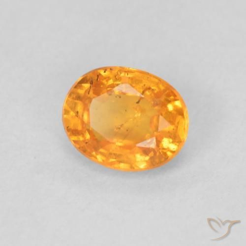 Granada espessartita mel de laranja Natural 0.56ct, oval, VS-SI