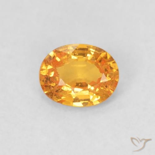 0.39ct Natural Laranja Intenso Granada espessartita, oval, VS