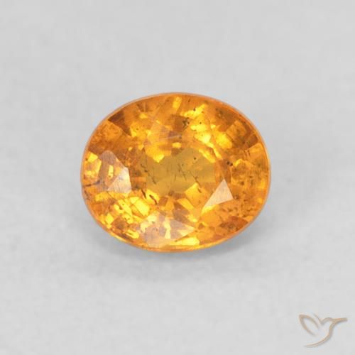 0.59ct Natural Laranja Médio Granada espessartita, oval, VS