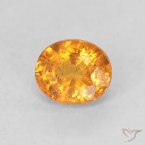 Granada espessartita Laranja Médio Natural 0.59ct, oval, VS