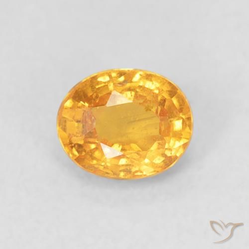0.57ct Natural Laranja Médio Granada espessartita, oval, VS