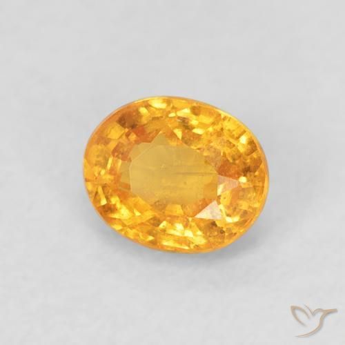 Granada espessartita Laranja Médio Natural 0.57ct, oval, VS