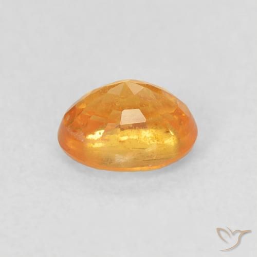 Granada espessartita Laranja Médio Natural 0.57ct, oval, VS