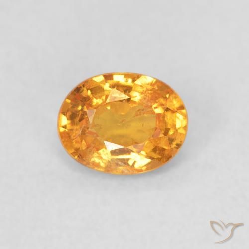 0.43ct Natural Laranja-Ouro Granada espessartita, oval, VS