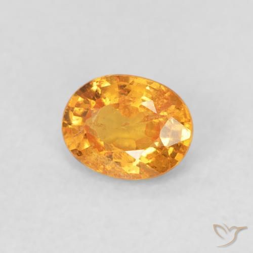 Granada espessartita Laranja-Ouro Natural 0.43ct, oval, VS