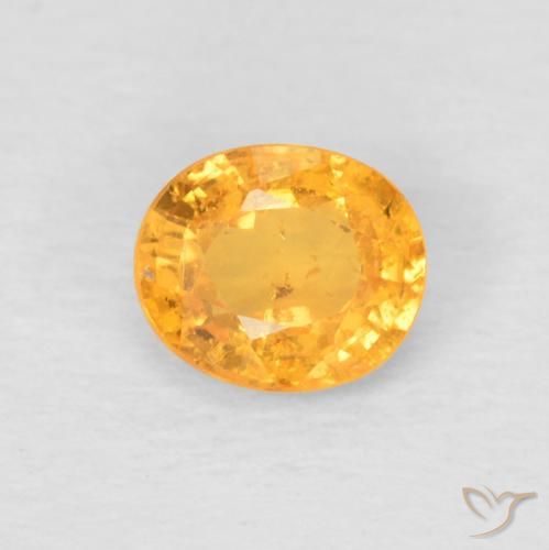 0.52ct Natural Laranja escuro-dourado Granada espessartita, oval, VS