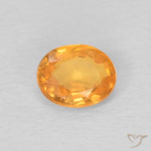 0.44ct Natural damasco laranja Granada espessartita, oval, VS
