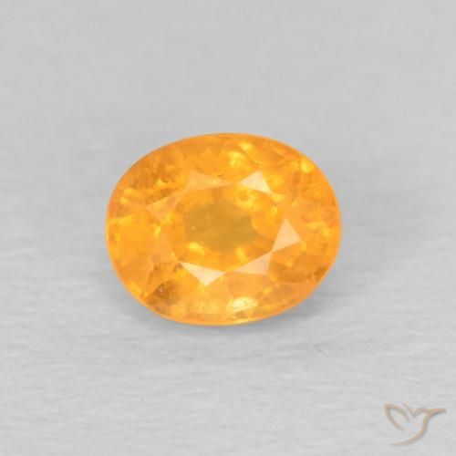 0.61ct Natural Laranja-Ouro Granada espessartita, oval, VS