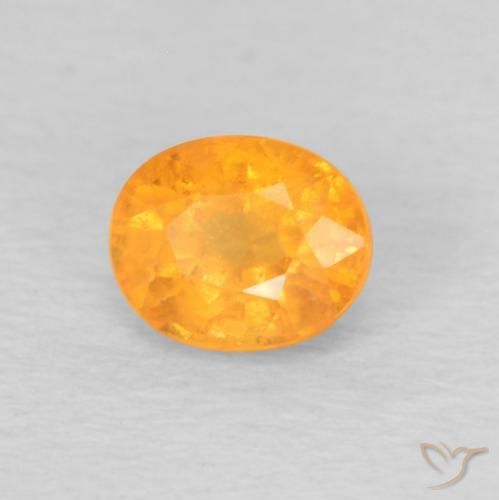 Granada espessartita Laranja-Ouro Natural 0.61ct, oval, VS