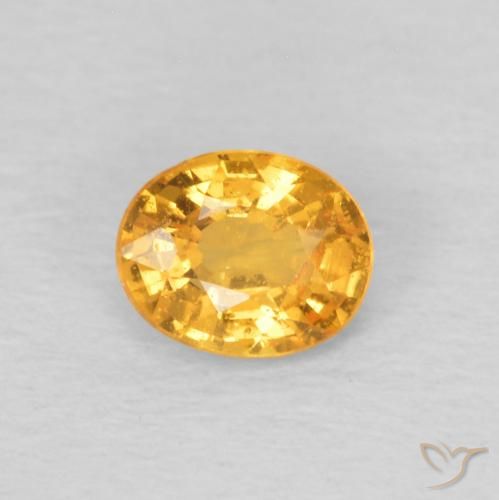 0.43ct Natural Laranja-Ouro Granada espessartita, oval, VS