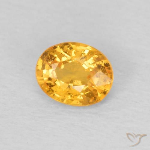 Granada espessartita Laranja-Ouro Natural 0.43ct, oval, VS