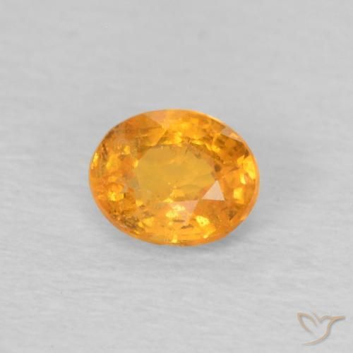 Granada espessartita Laranja Médio Natural 0.36ct, oval, VS-SI