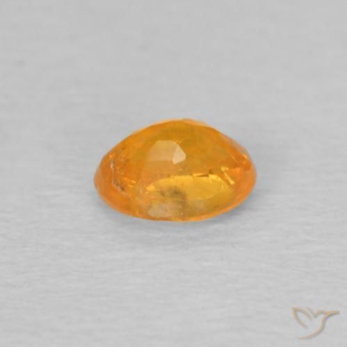 Granada espessartita Laranja Médio Natural 0.36ct, oval, VS-SI