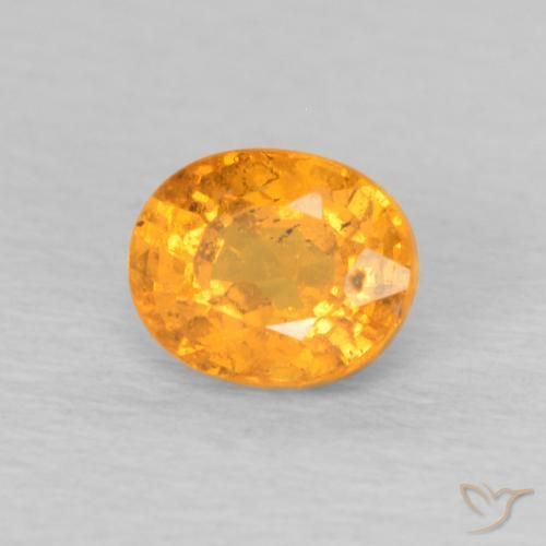Granada espessartita mel de laranja Natural 0.64ct, oval, VS