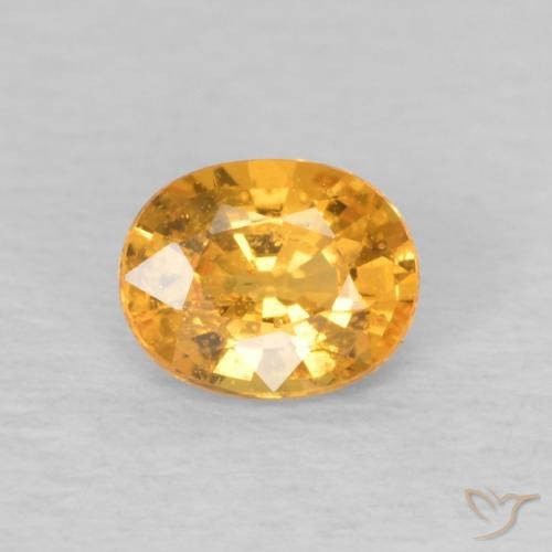 0.49ct Natural Medium Light-Orange Granada espessartita, oval, VS