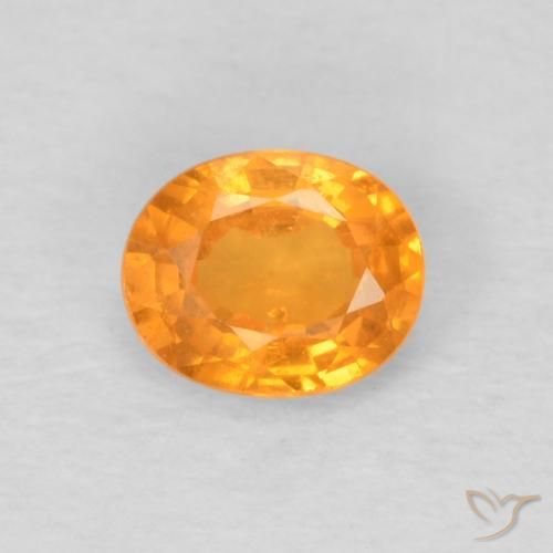 0.48ct Natural Laranja Intenso Granada espessartita, oval, VS