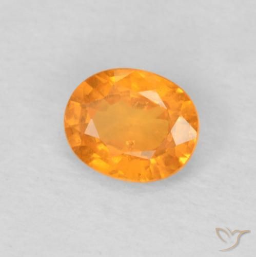 Granada espessartita Laranja Intenso Natural 0.48ct, oval, VS