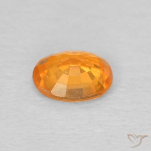 Granada espessartita Laranja Intenso Natural 0.48ct, oval, VS