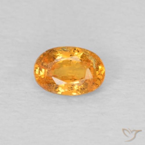 0.33ct Natural mel de laranja Granada espessartita, oval, VS-SI