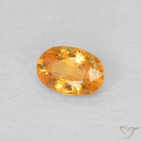 Granada espessartita mel de laranja Natural 0.33ct, oval, VS-SI