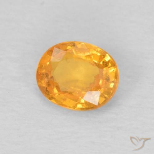 Granada espessartita Medium Light-Orange Natural 0.49ct, oval, VS