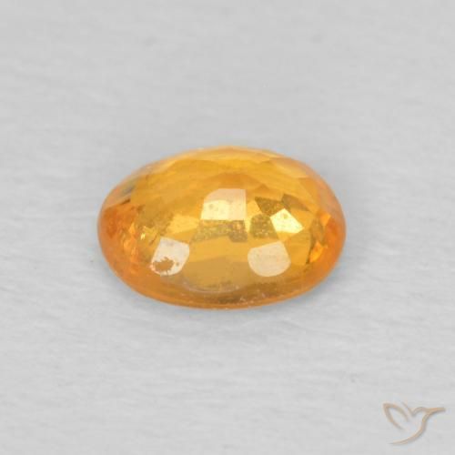 Granada espessartita Medium Light-Orange Natural 0.49ct, oval, VS