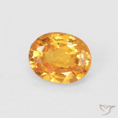 Granada espessartita Laranja Médio Natural 0.47ct, oval, VS