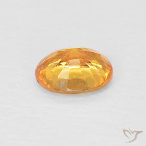 Granada espessartita Laranja Médio Natural 0.47ct, oval, VS