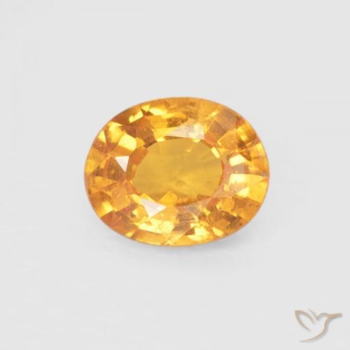 0.43ct Natural Laranja Médio Granada espessartita, oval, VS