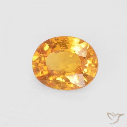 Granada espessartita Laranja Médio Natural 0.43ct, oval, VS