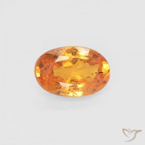 0.37ct Natural damasco laranja Granada espessartita, oval, VS
