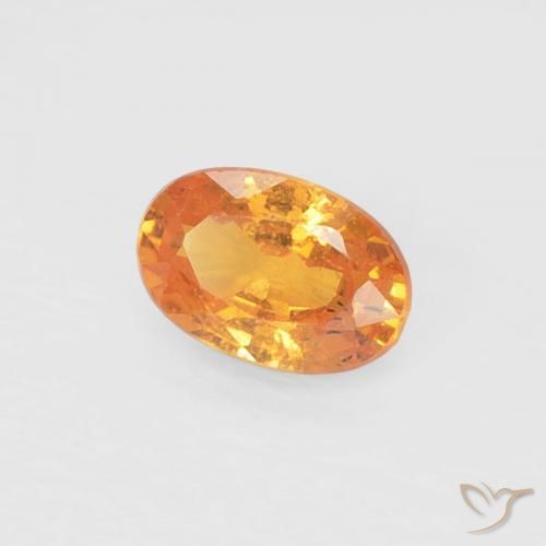 Granada espessartita damasco laranja Natural 0.37ct, oval, VS