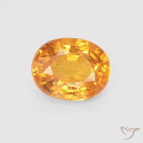 0.57ct Natural damasco laranja Granada espessartita, oval, VS