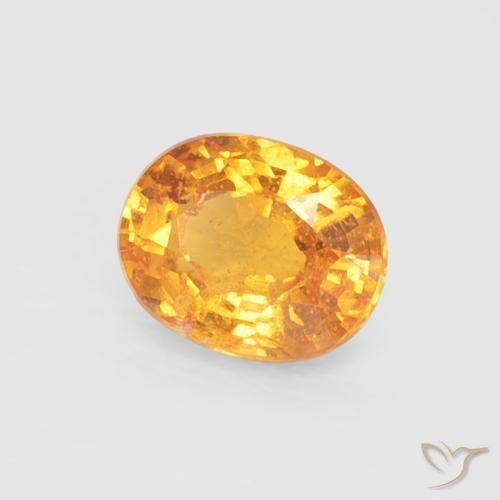 Granada espessartita damasco laranja Natural 0.57ct, oval, VS